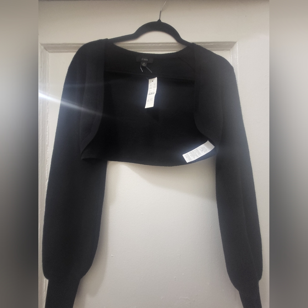 J. Crew Black Cropped Shrug Sweater - Picture 5 of 8